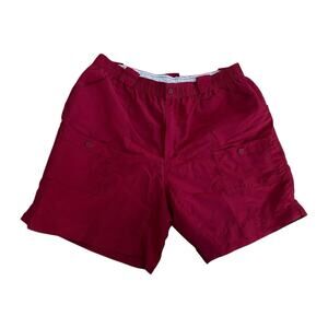 AFTCO Red Flat Front Shorts Lightweight and Stylish